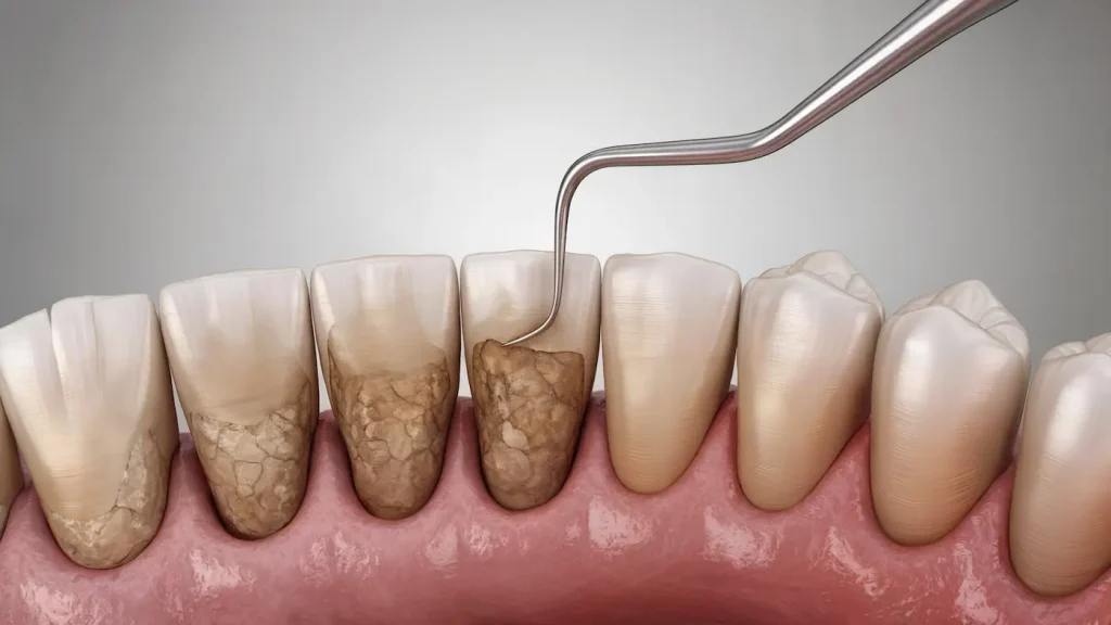sarro acumulado en los dientes