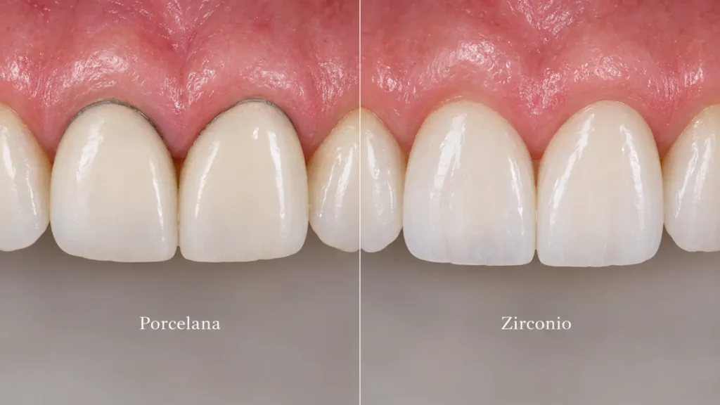 zirconio y porcelana